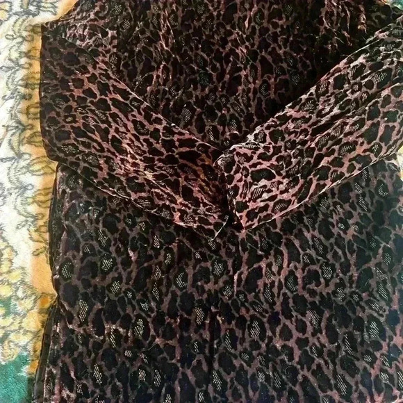 Women’s Vintage  White Stag Leopard Print Jacket with Faux Fur Trim Size M - Picture 6 of 6